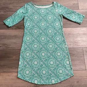 Lola, green geometric dress,‎ size 8